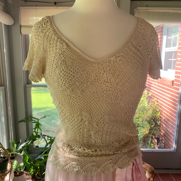 Ralph Lauren Tops - Ralph Lauren black label boho crochet top